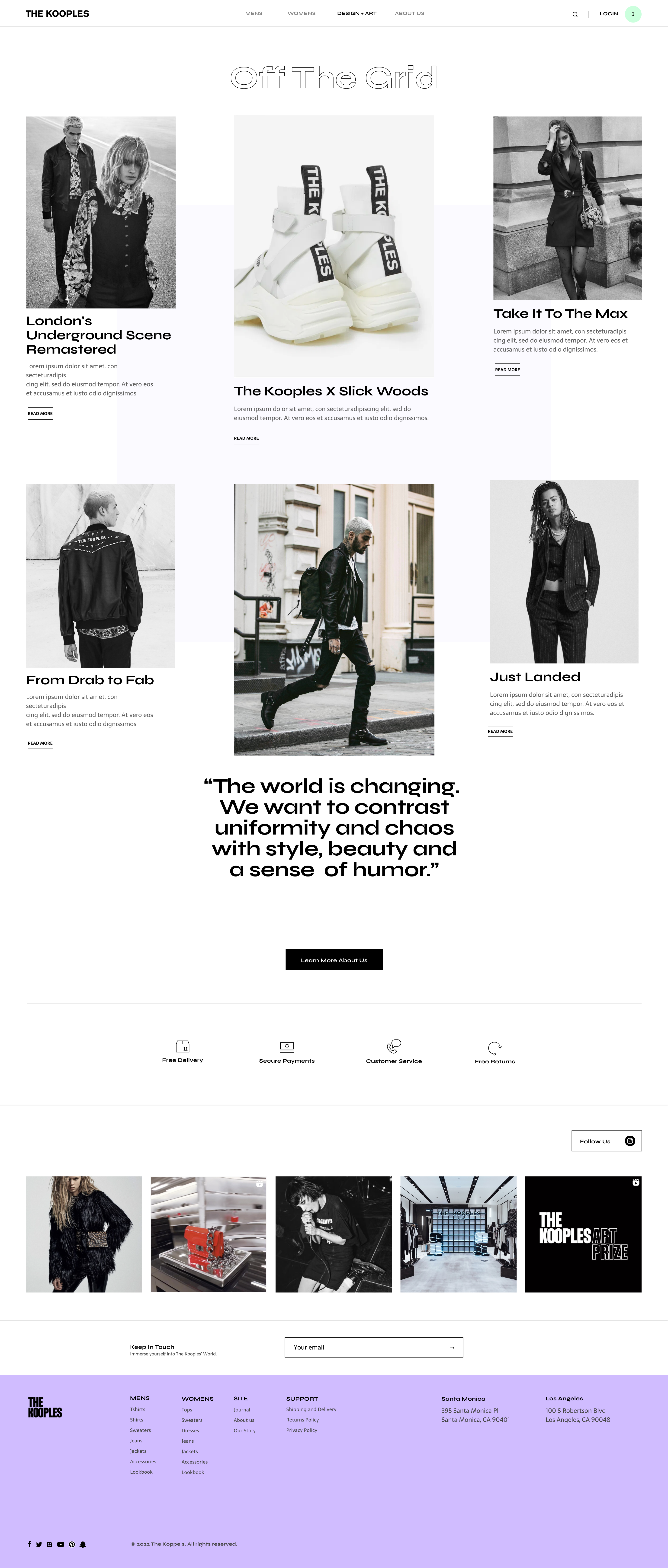 Homepage – Magazine Editorial